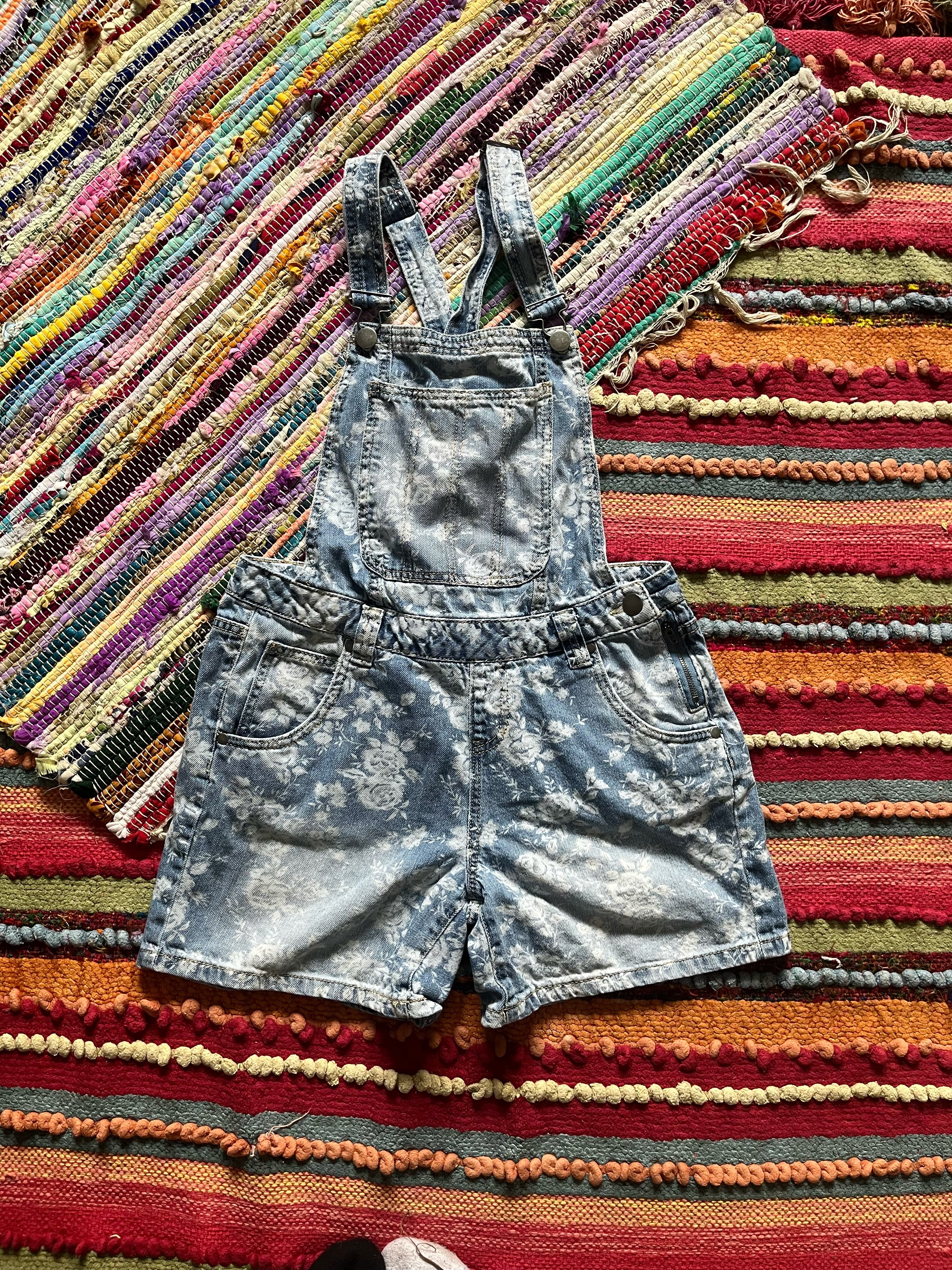 Floral overalls