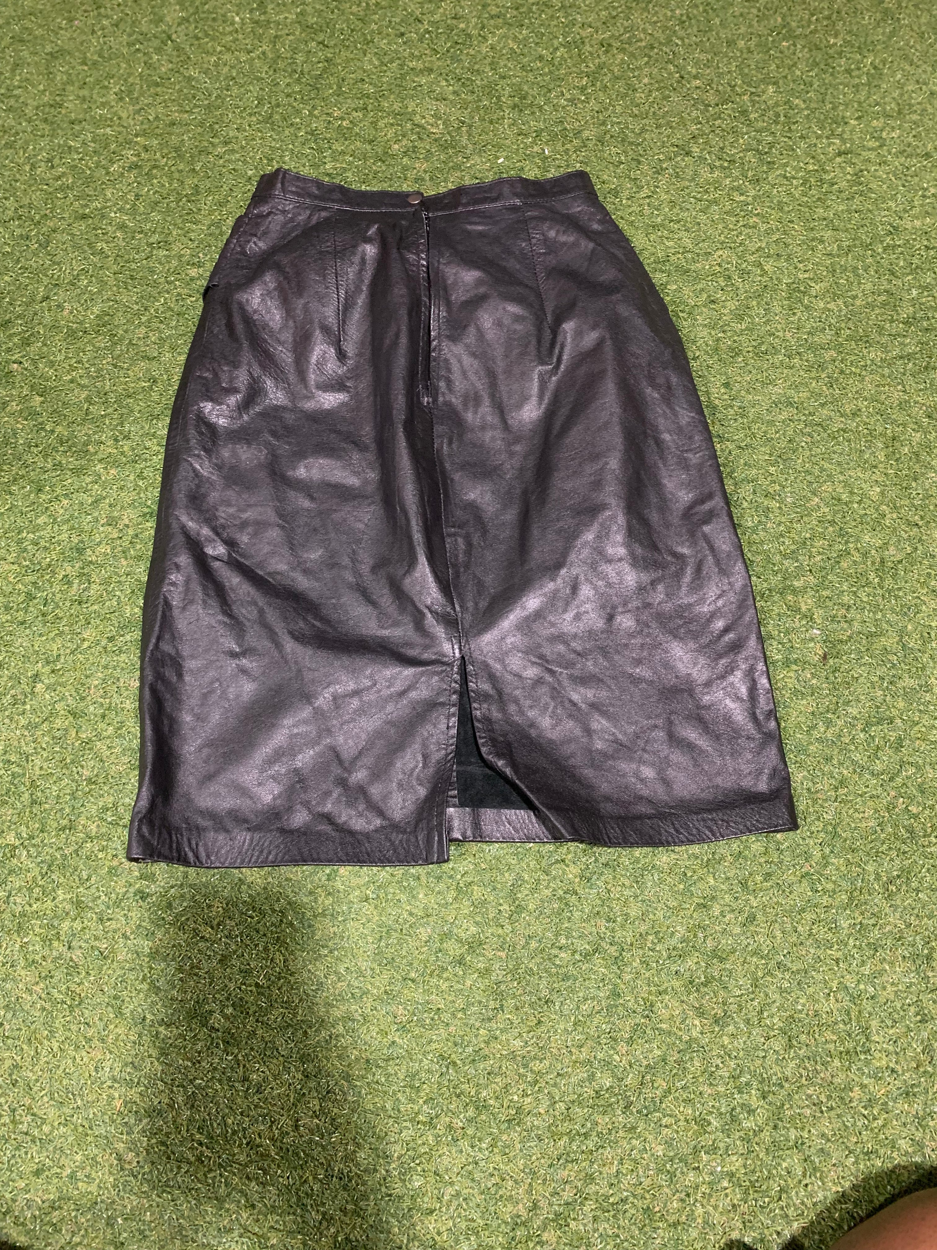 Black Leather Skirt